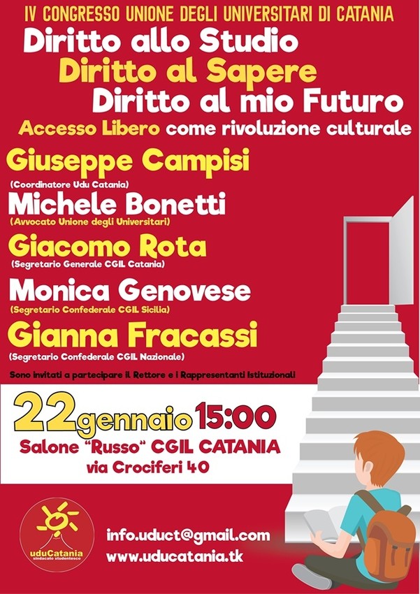 Venerdì 22 gennaio 2016 IVcongresso dell'Udu di Catania