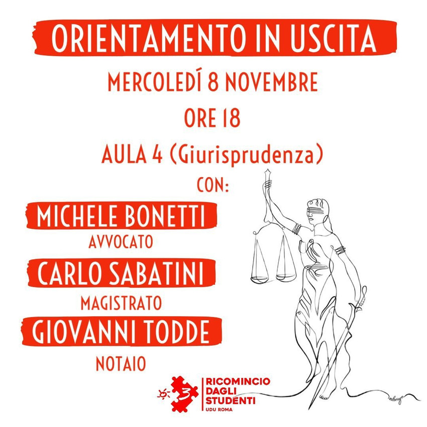 Giurisprudenza? Orientamento in uscita.
